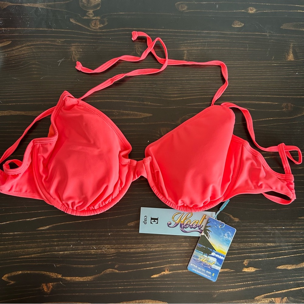 Heat Women’s Bikini Top, tie back, halter, cup size E